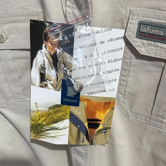 lafuma Outdoor Women's Short Sleeve Button-Up Shirt - Beige - Picture 6 of 8